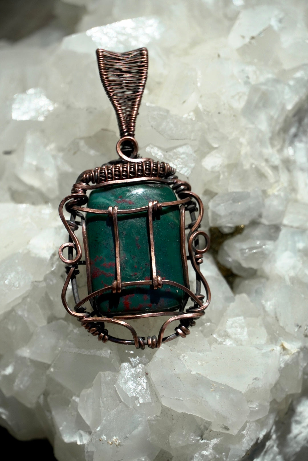 Gemini Bloodstone Zodiac Pendant