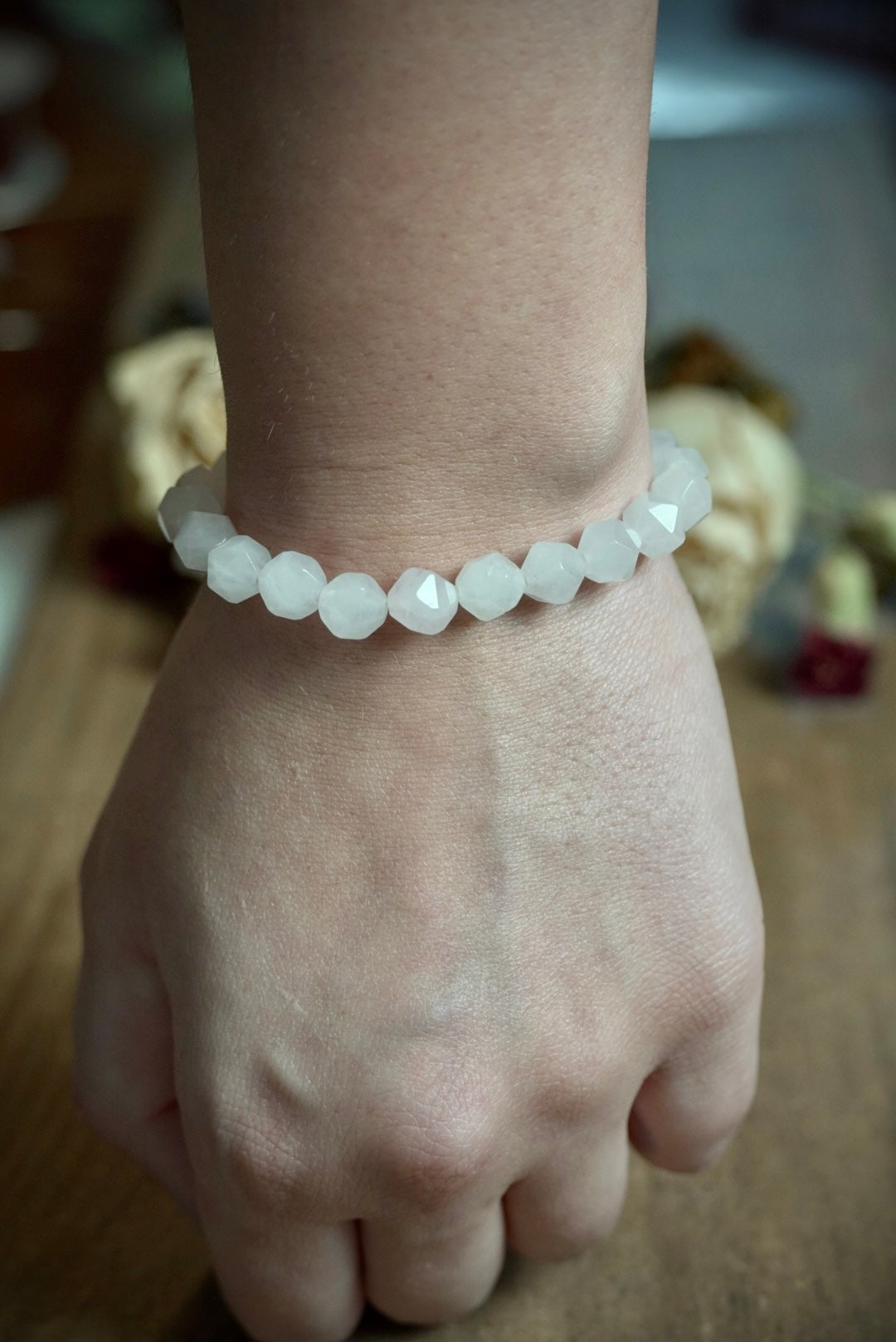 Faceted Rose Quartz Bracelet