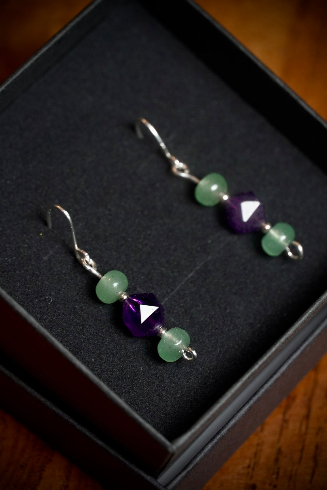 Sterling Silver Amethyst & Green Aventurine