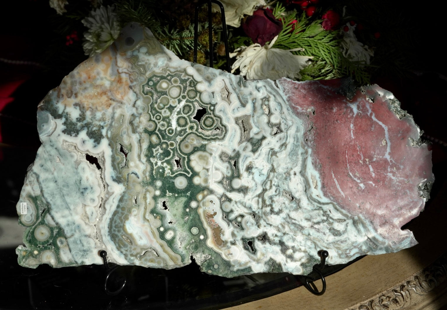 RARE 8th Vein Ocean Jasper X-Large Slab – Green Witch Mystics