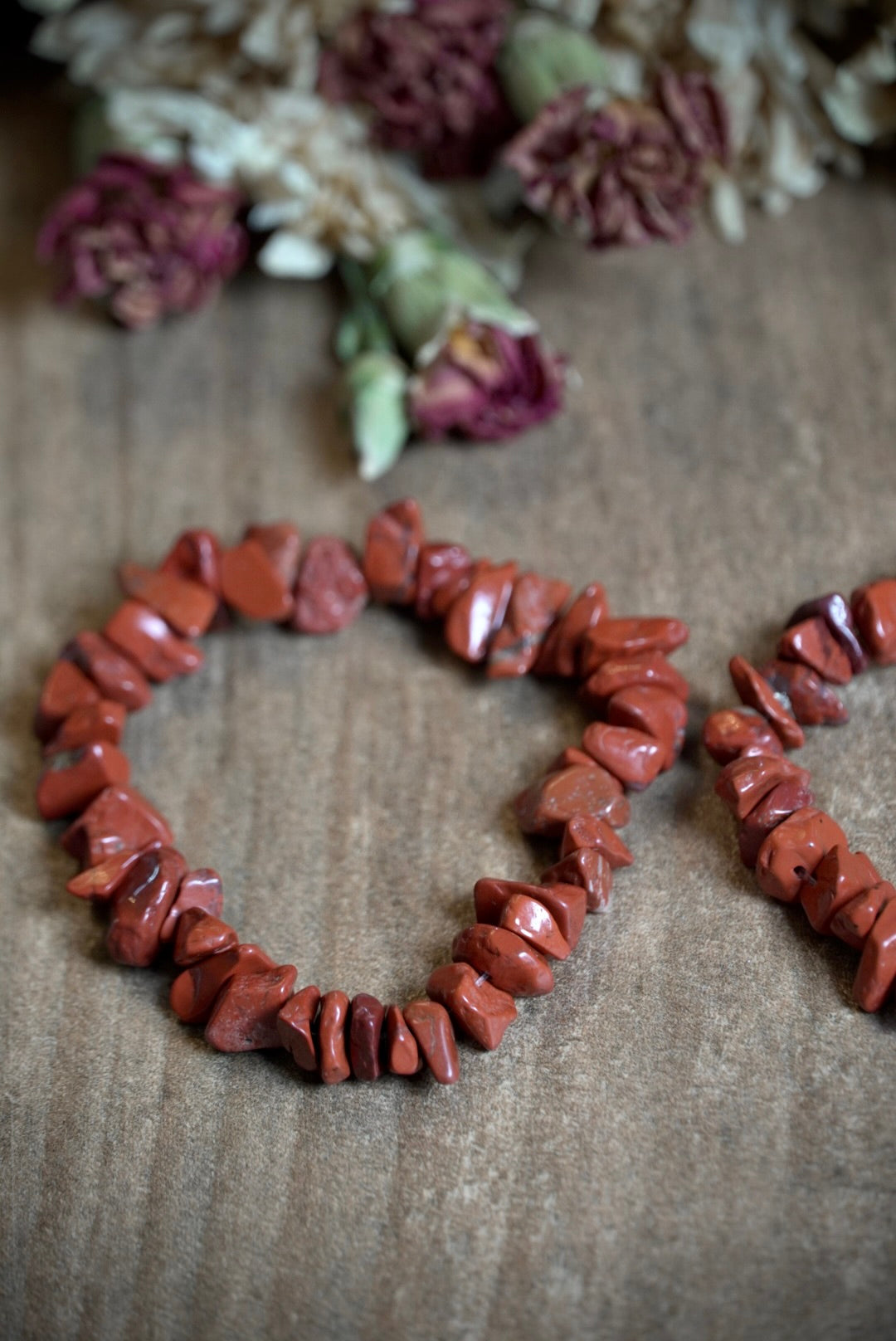 Red Jasper Chip Bracelet