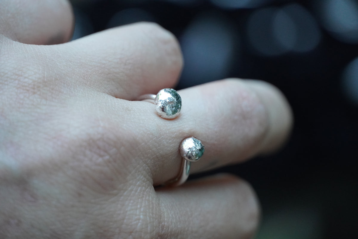 Sterling Silver Organic Orb Ring