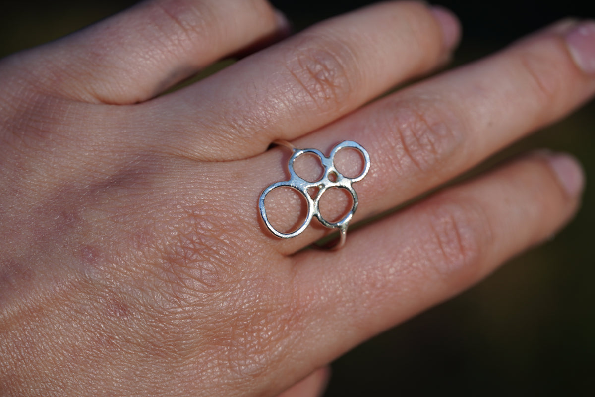 Sterling Silver Organic Bubble Ring