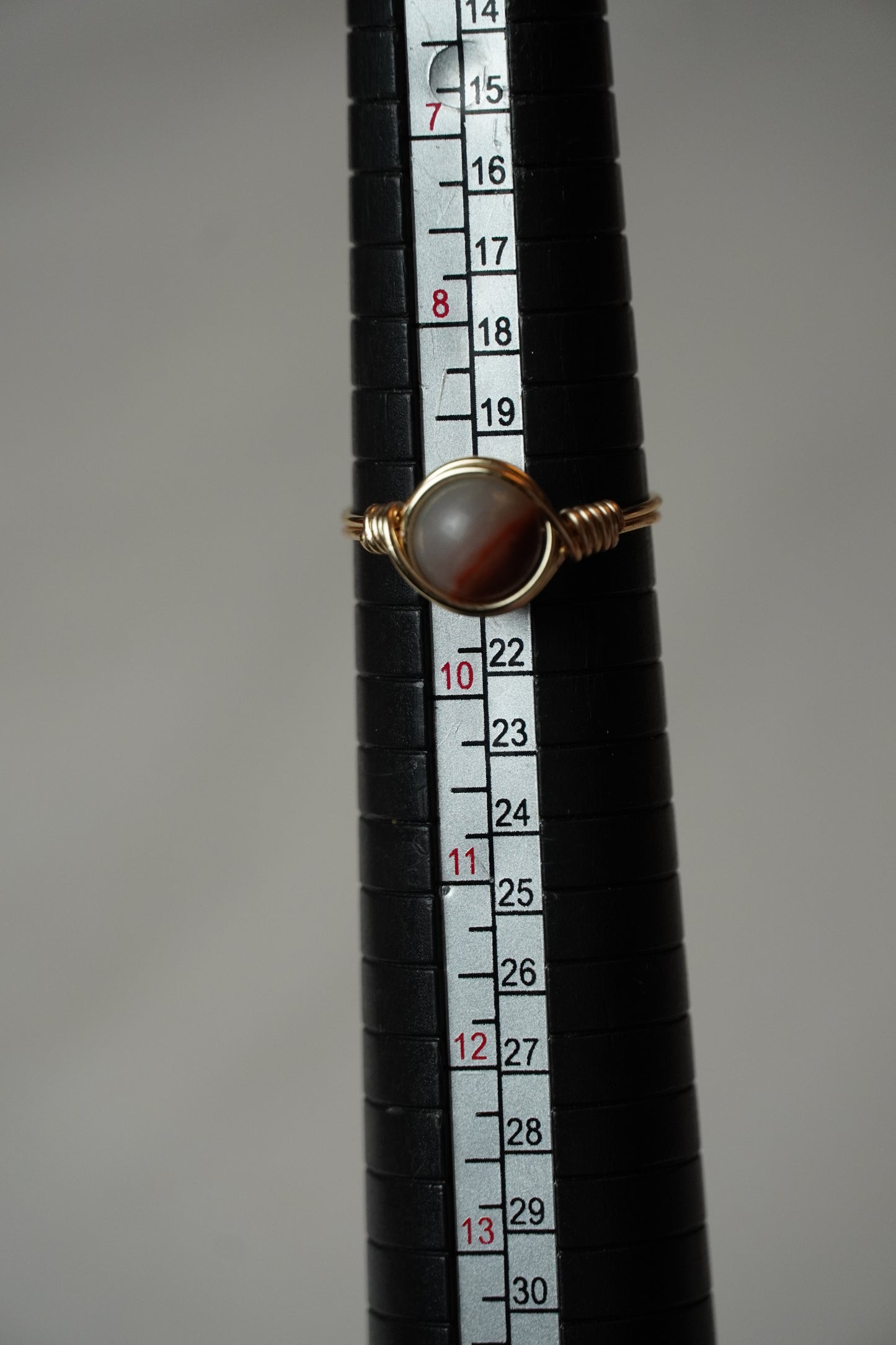 Gold Bloodstone Ring: Size 9.5