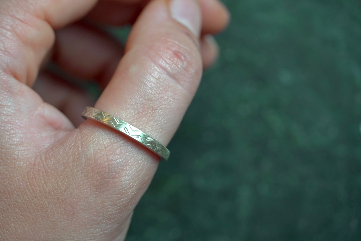 Sterling Silver Patterned Ring