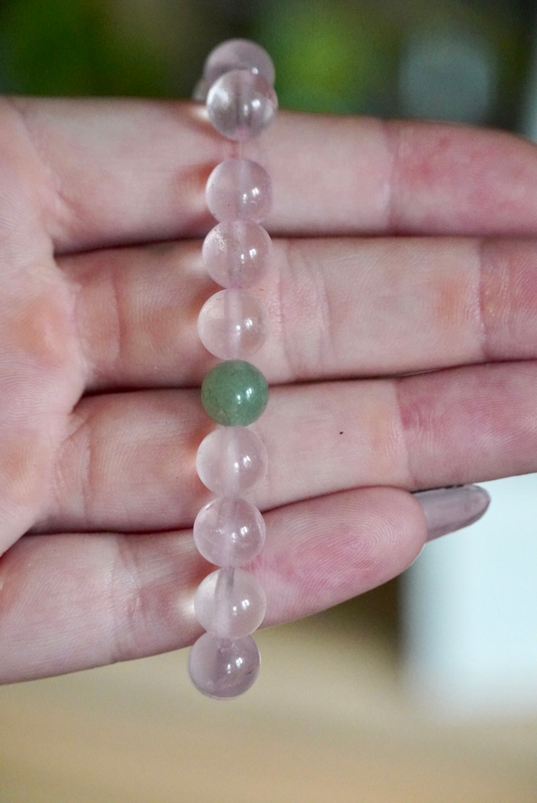 Rose Quartz & Green Aventurine Bracelet