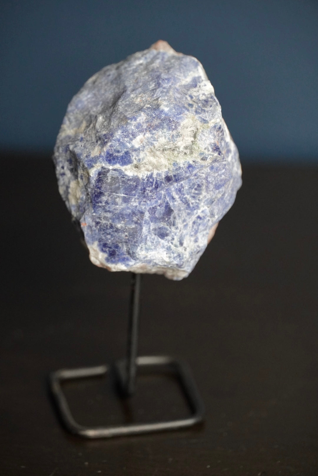 Sodalite on Metal Stand