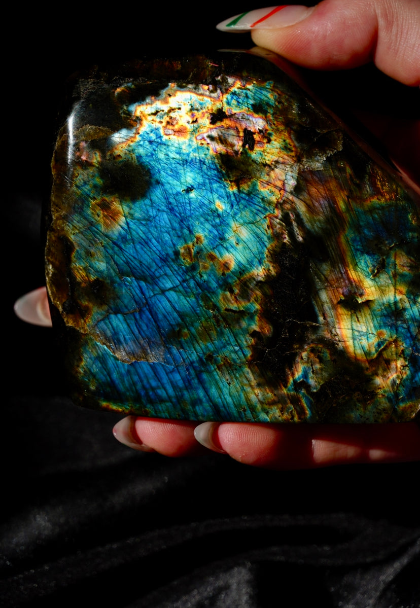 1.5LB Double-Flash Rainbow Labradorite