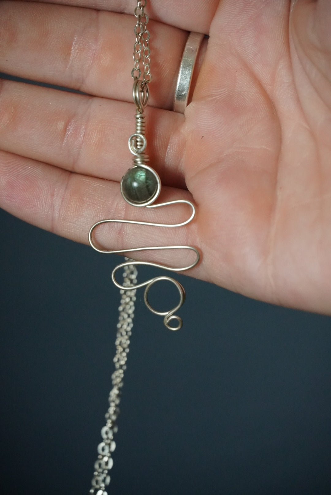 Labradorite Sterling Silver Joint Holder