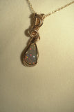Natural Dark Ethiopian Opal in 14k Gold Filled
