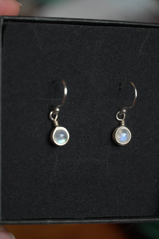 Sterling Silver Moonstone Earrings