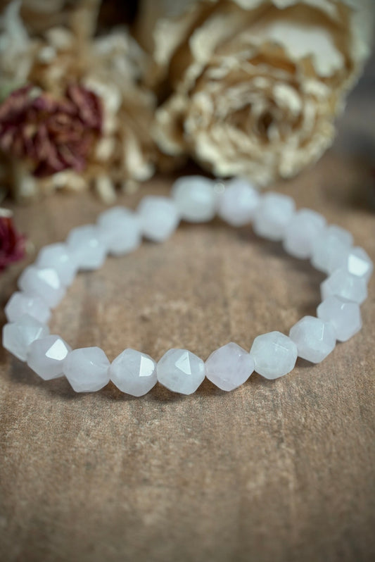 Faceted Rose Quartz Bracelet