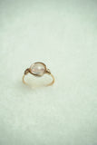 Gold Plated Rose Quartz Ring: Size 8