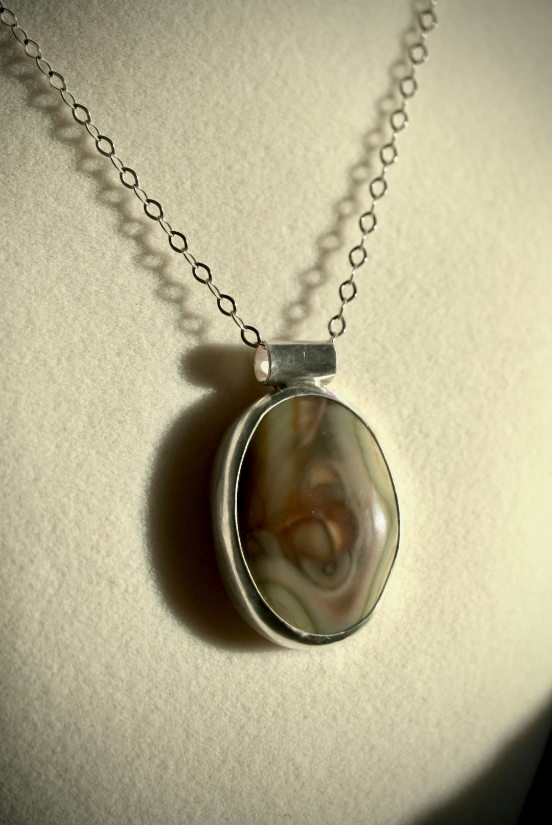 Silver Polychrome Jasper Pendant