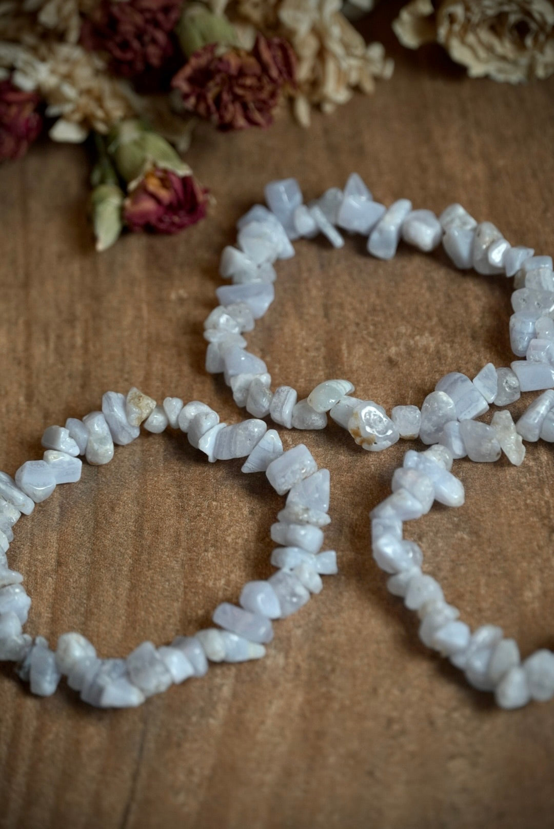 Blue Lace Agate Chip Bracelet