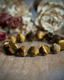 Jumbo Faceted Tigers Eye Bracelet