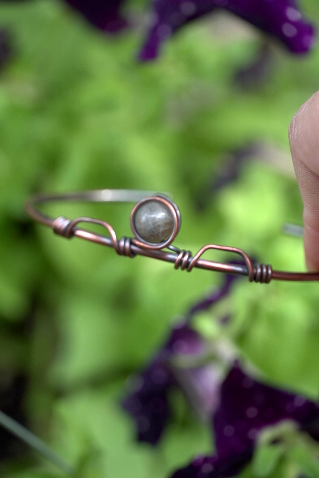 Labradorite Copper Cuff Bracelet