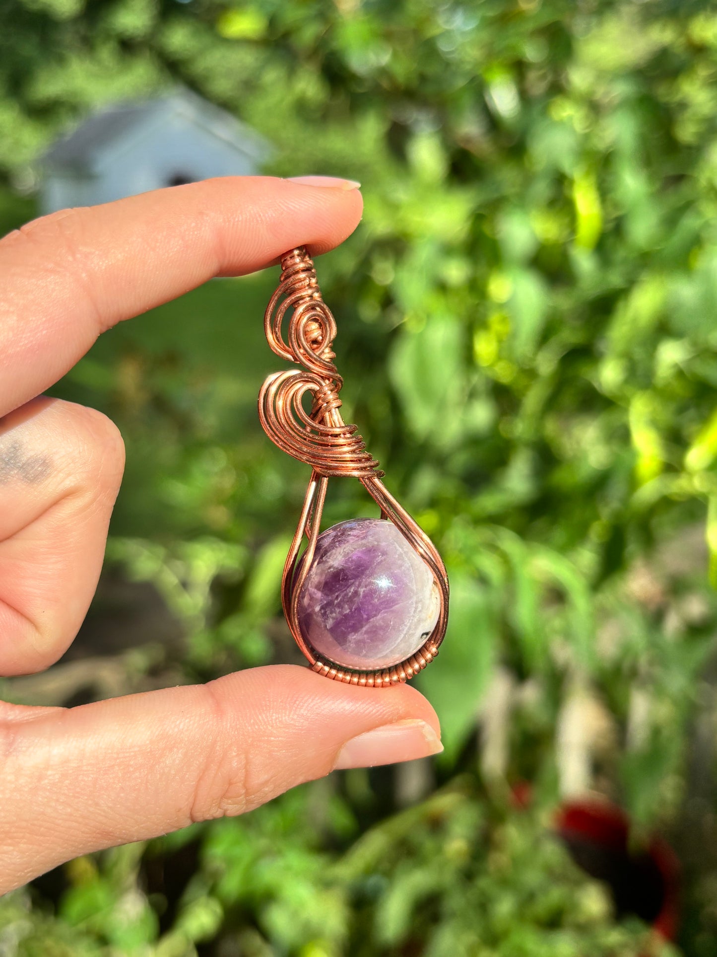 Amethyst Spinner Fidgeting Pendant
