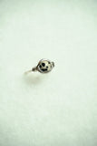 Silver Plated Dalmatian Jasper Ring: Size 6