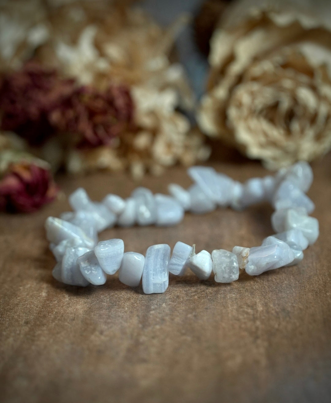 Blue Lace Agate Chip Bracelet