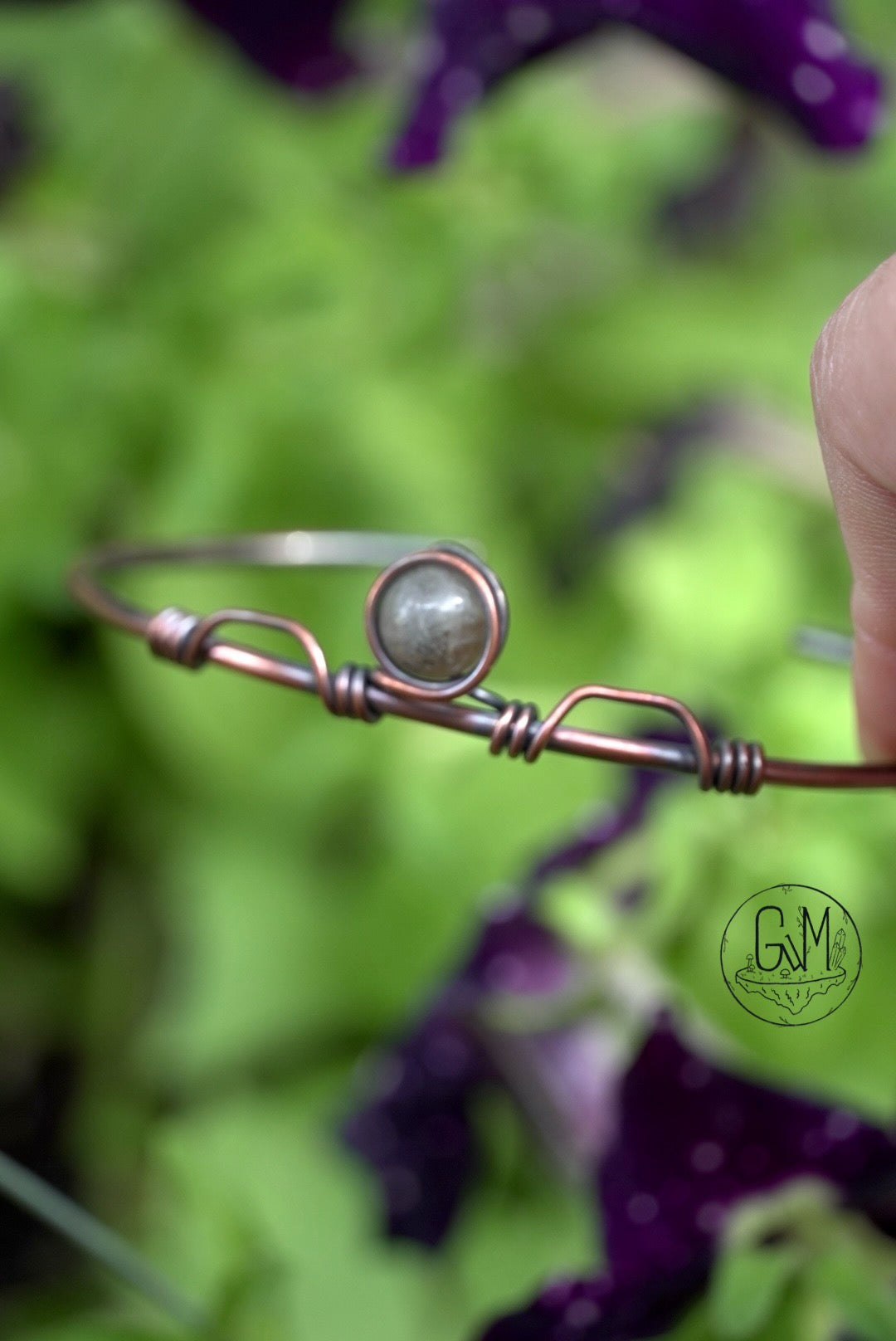 Labradorite Copper Cuff Bracelet
