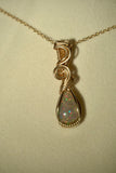 Natural Dark Ethiopian Opal in 14k Gold Filled
