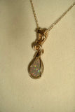 Natural Dark Ethiopian Opal in 14k Gold Filled
