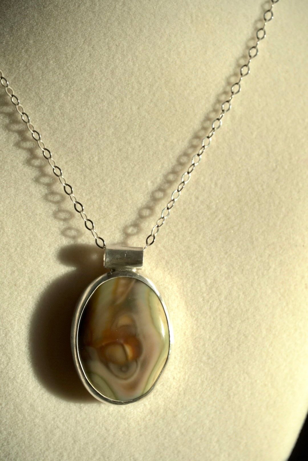 Silver Polychrome Jasper Pendant