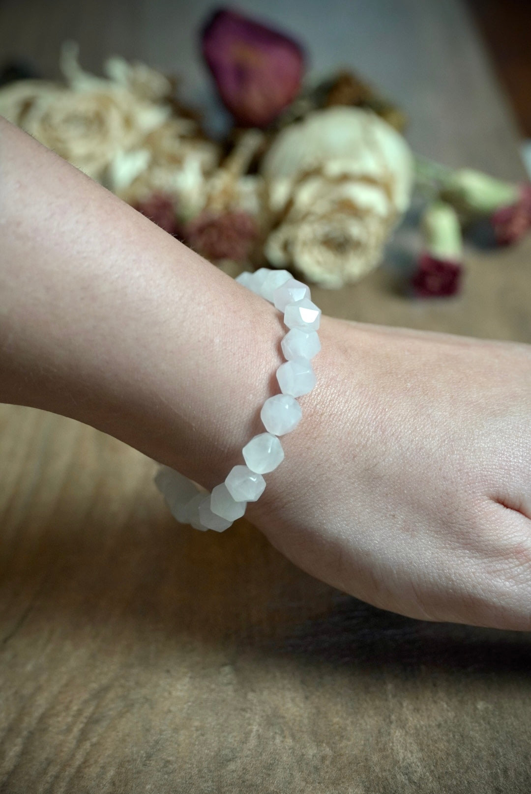 Faceted Rose Quartz Bracelet