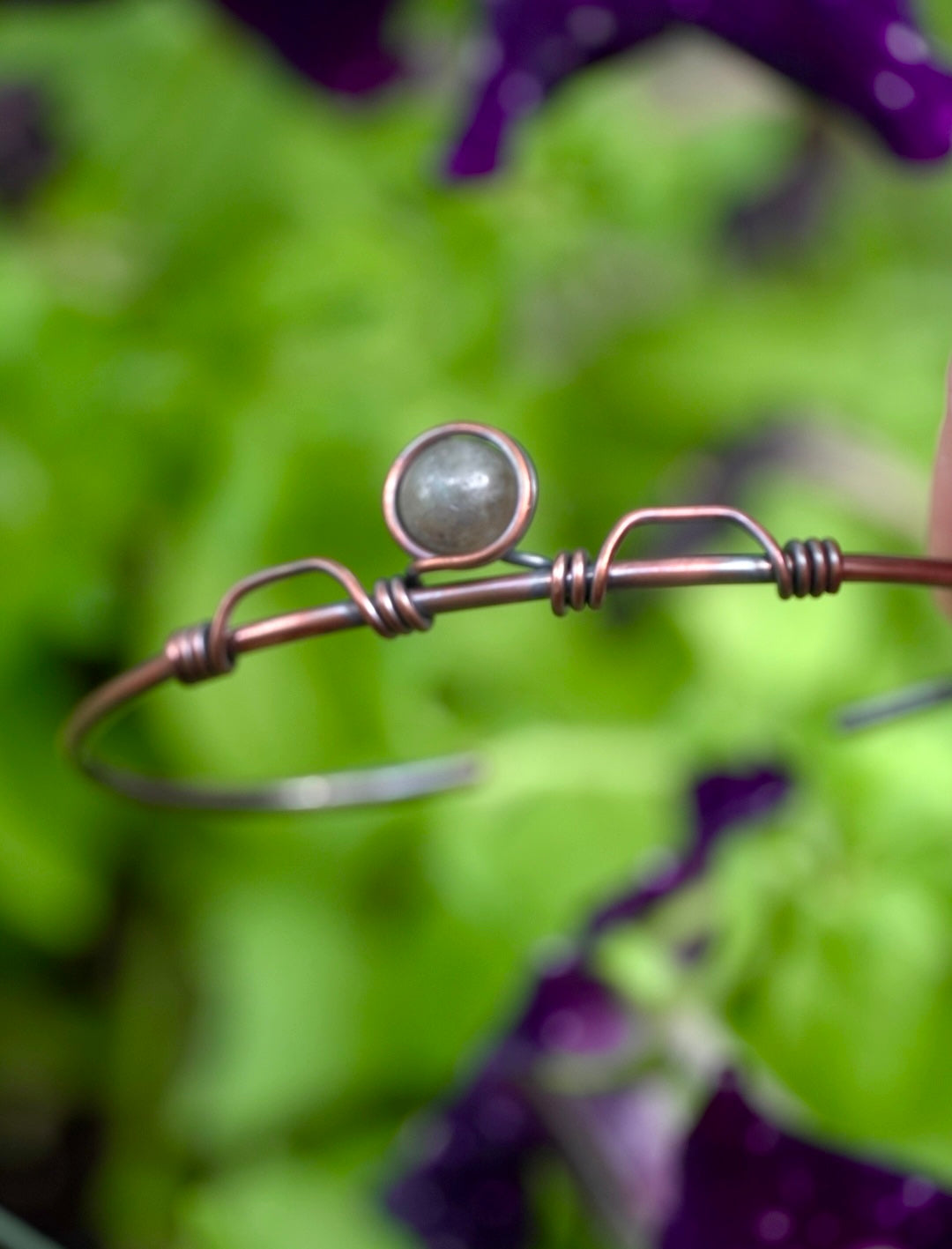 Labradorite Copper Cuff Bracelet