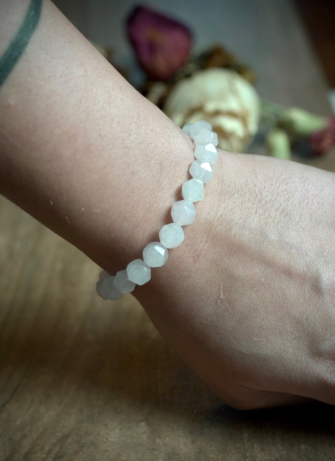 Faceted Rose Quartz Bracelet