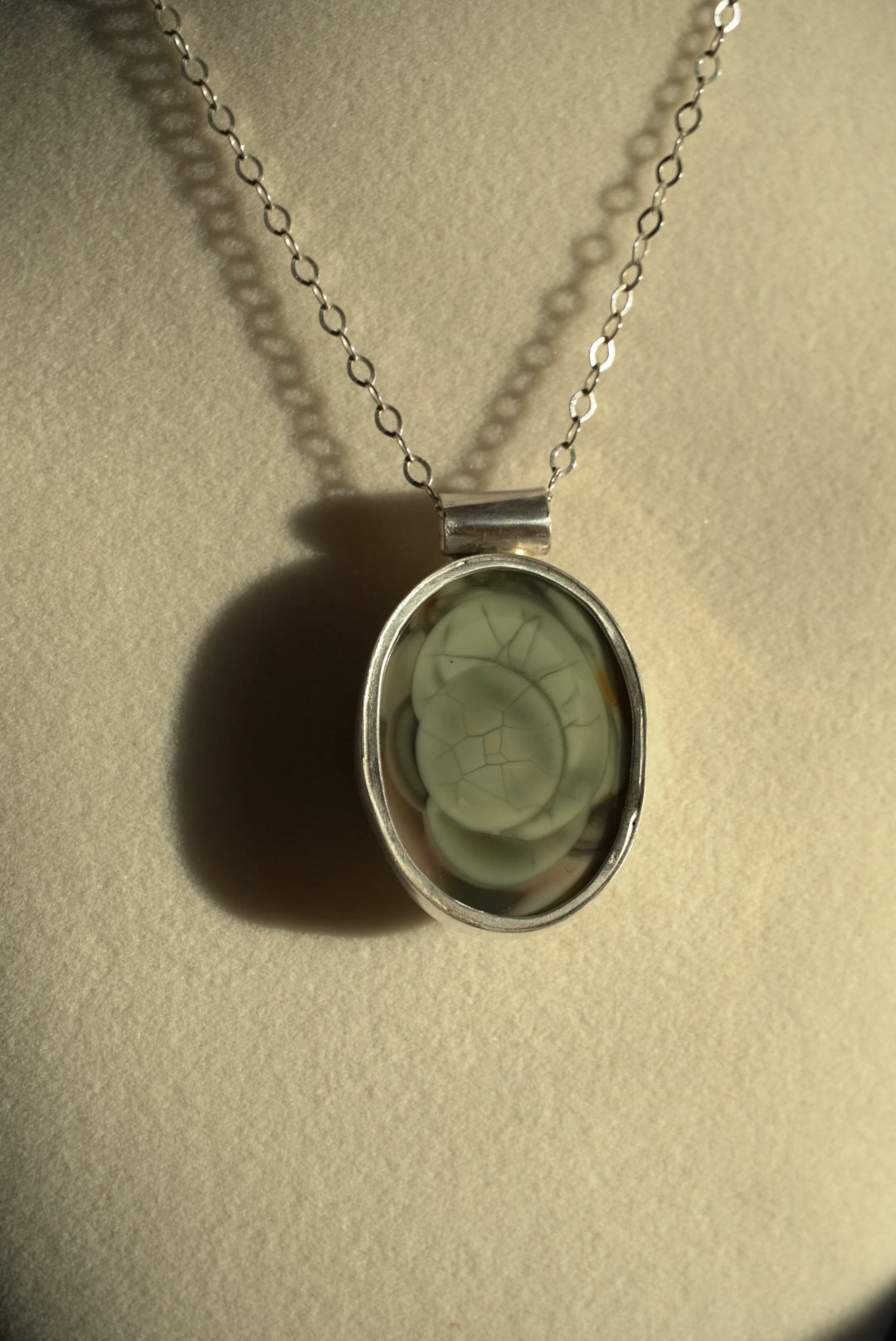Silver Polychrome Jasper Pendant