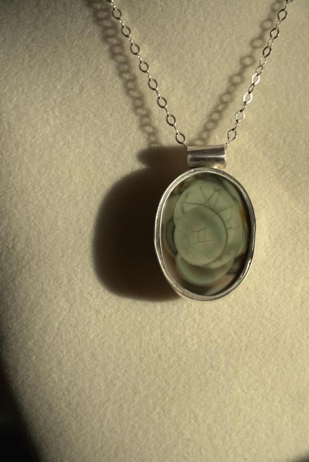 Silver Polychrome Jasper Pendant