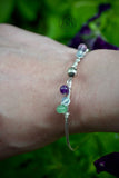 Sterling Silver Mixed Bead Cuff Bracelet