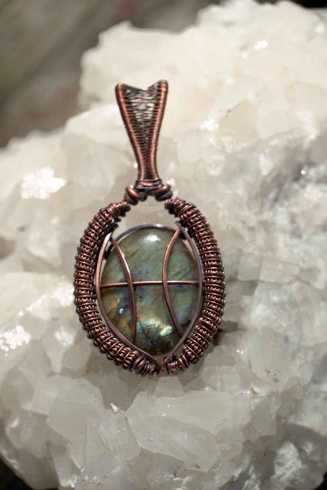 Pisces Labradorite Zodiac Pendant