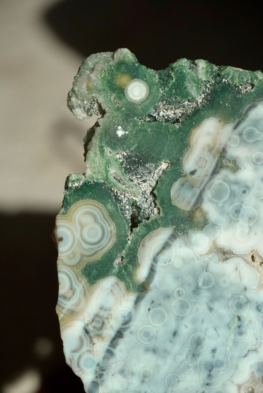 希少！【ビジョンの石】8.5mm/16cm 8th Vein Ocean Jasper Stone - Madagascar