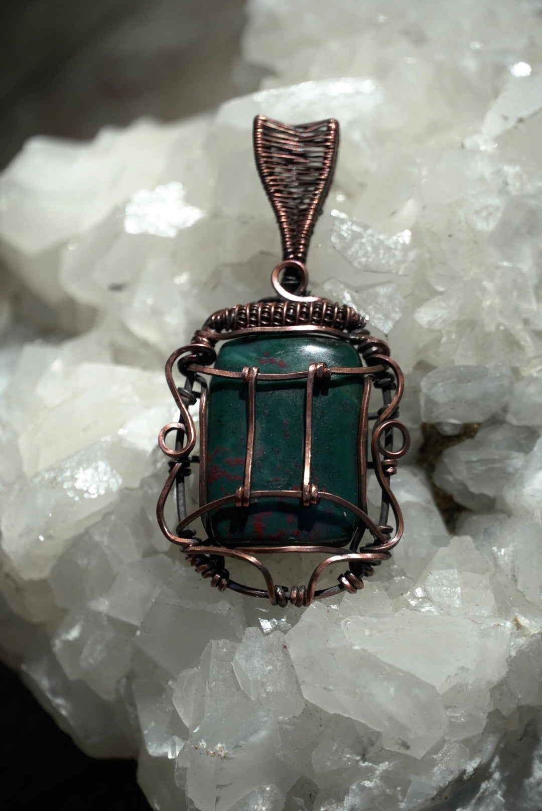 Gemini Bloodstone Zodiac Pendant