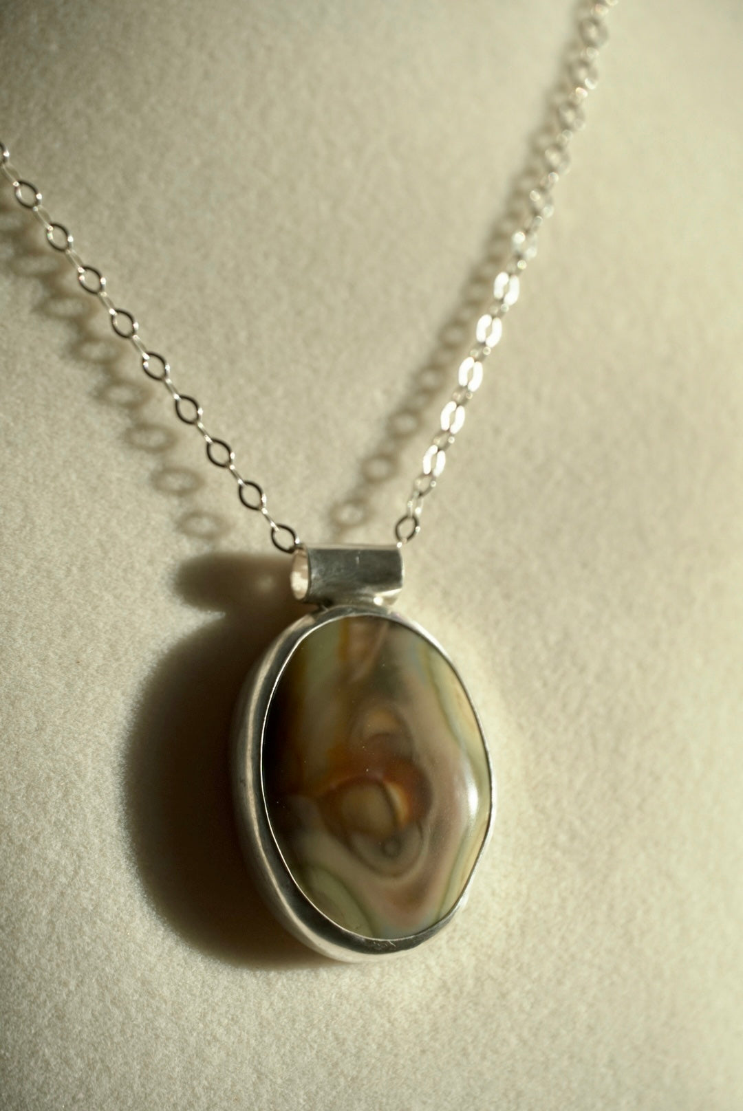 Silver Polychrome Jasper Pendant