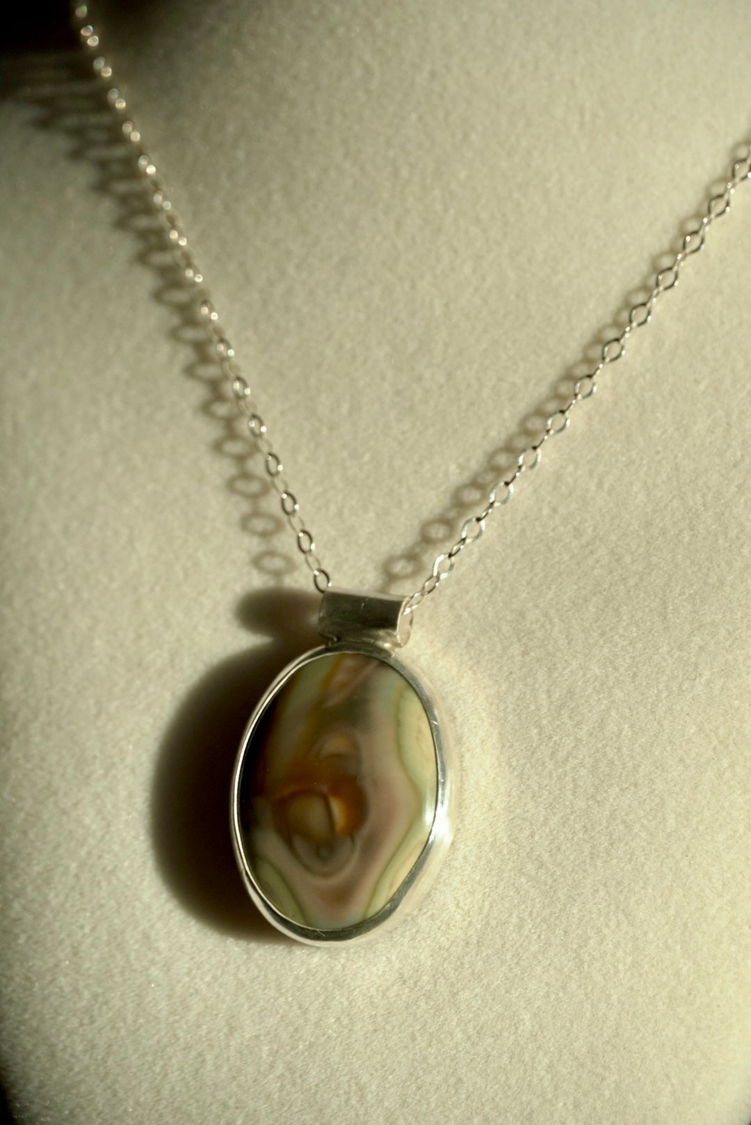 Silver Polychrome Jasper Pendant