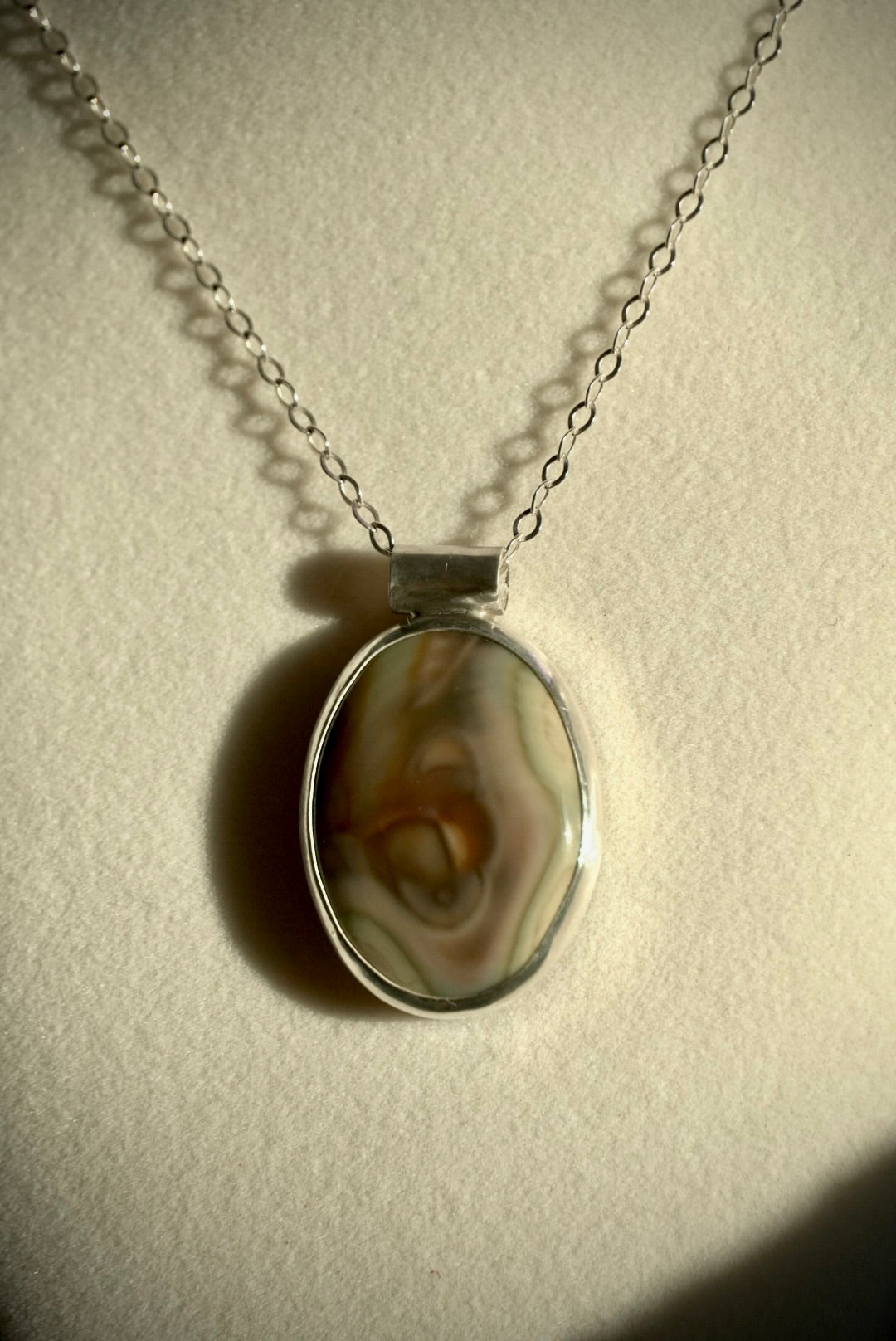 Silver Polychrome Jasper Pendant