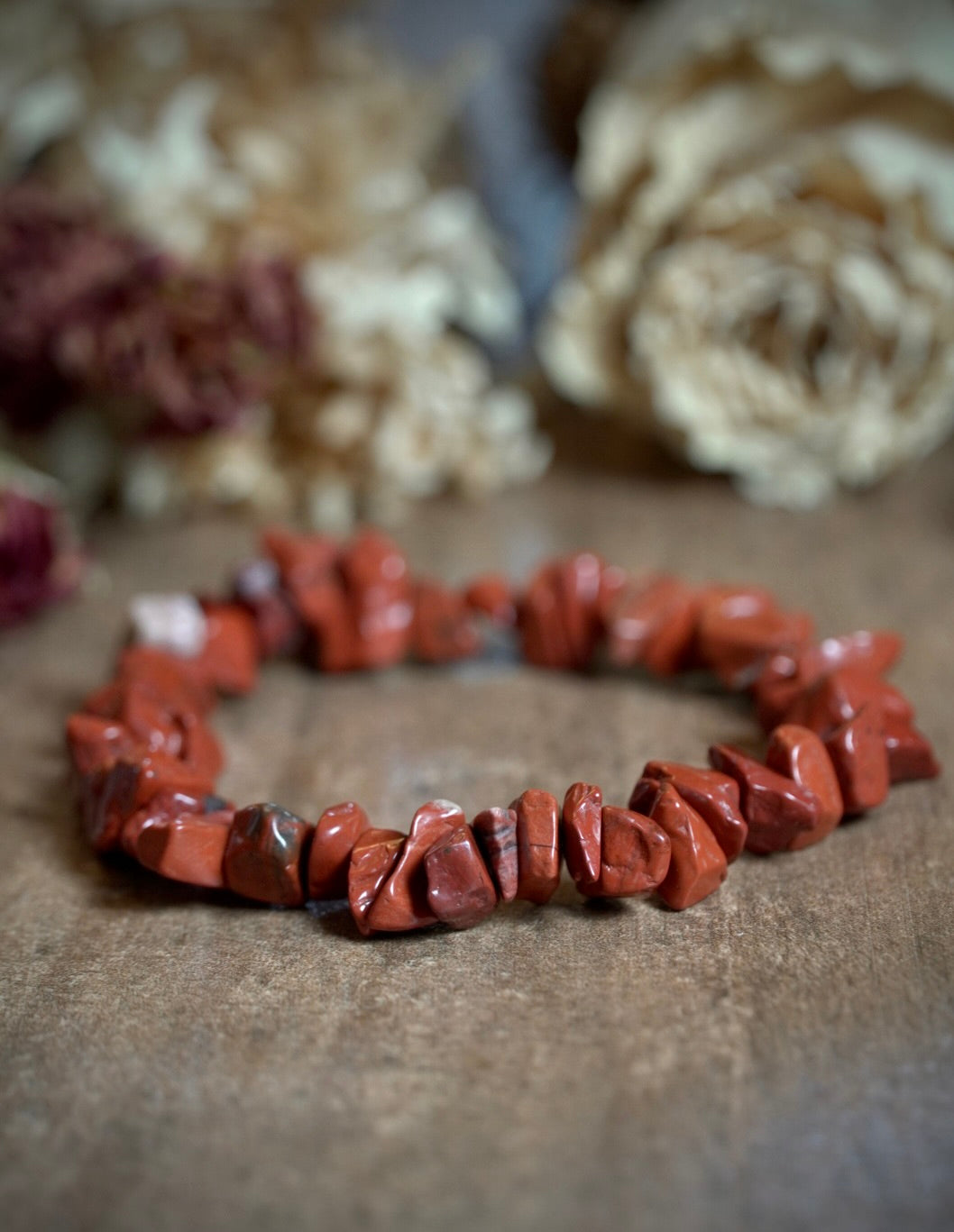 Red Jasper Chip Bracelet