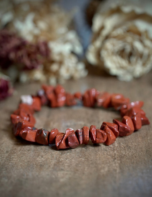 Red Jasper Chip Bracelet