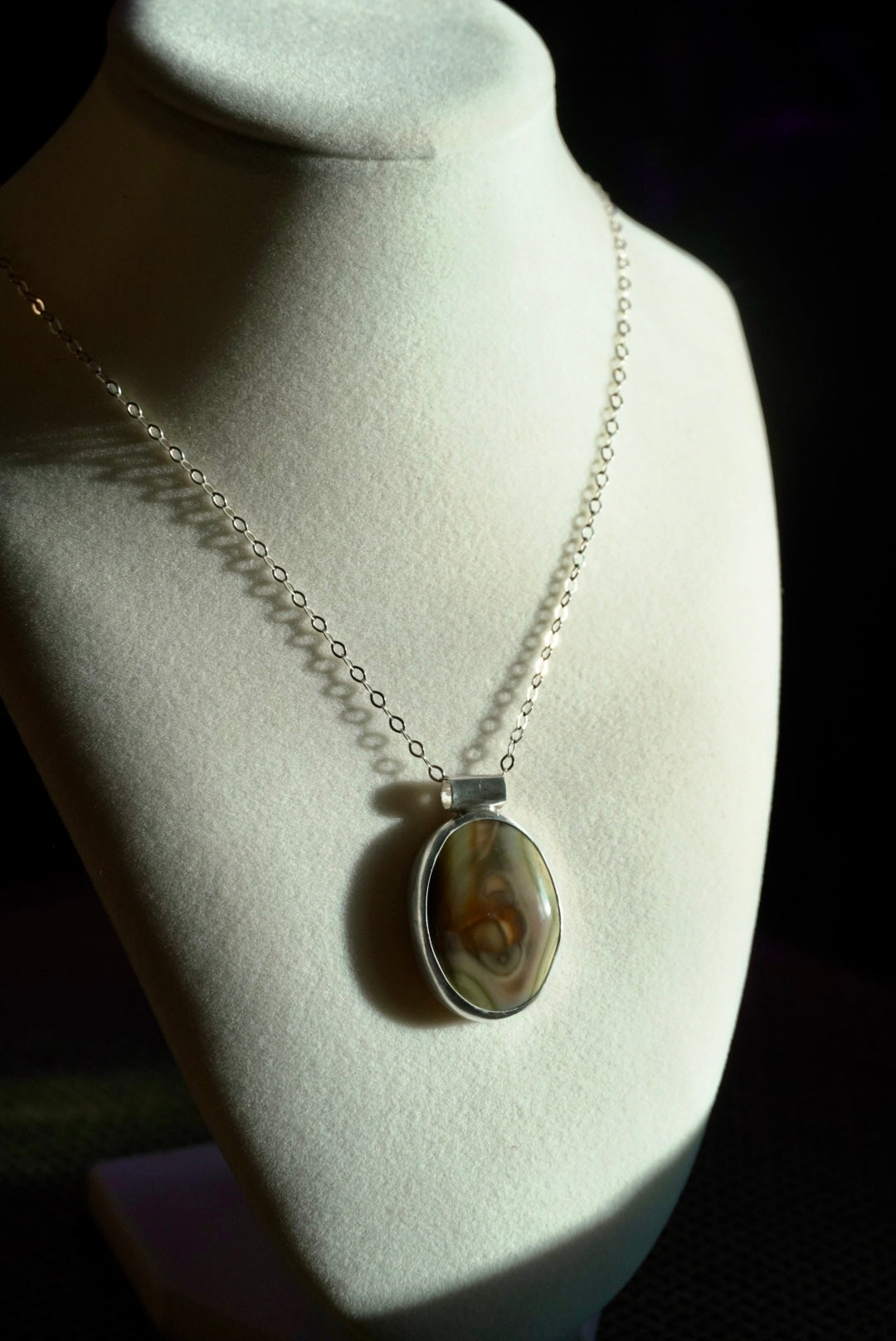 Silver Polychrome Jasper Pendant