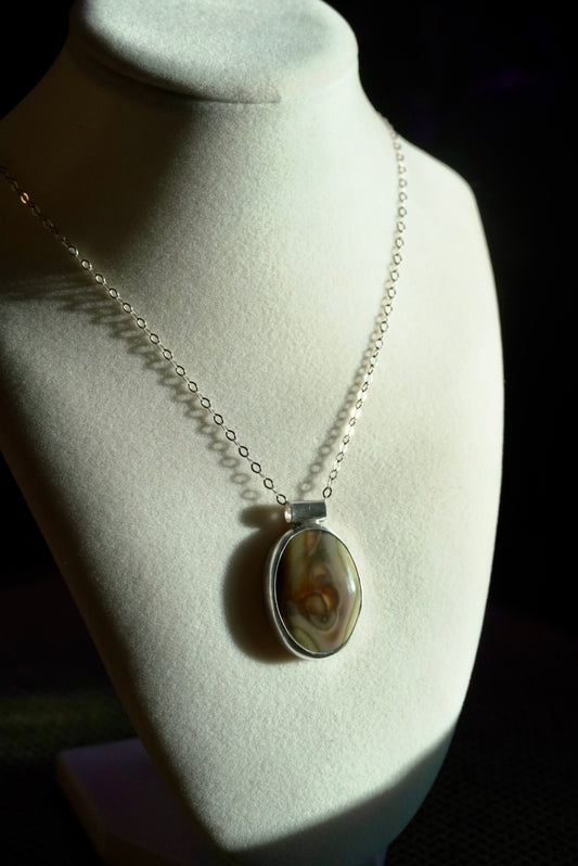 Silver Polychrome Jasper Pendant