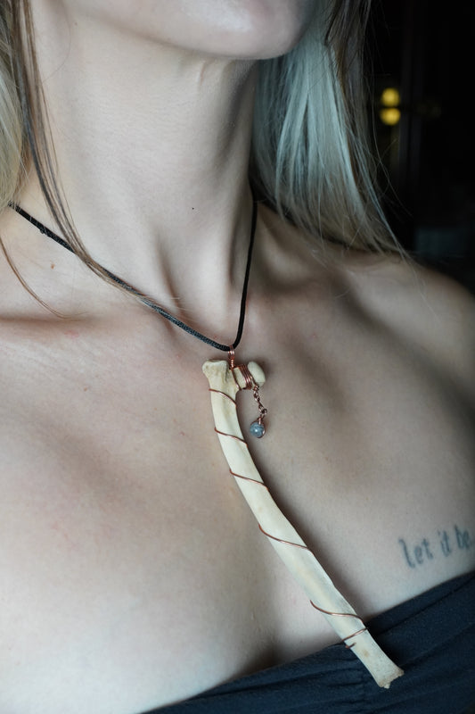 Deer Rib Copper & Labradorite Necklace