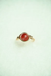 Gold Plated Carnelian Ring