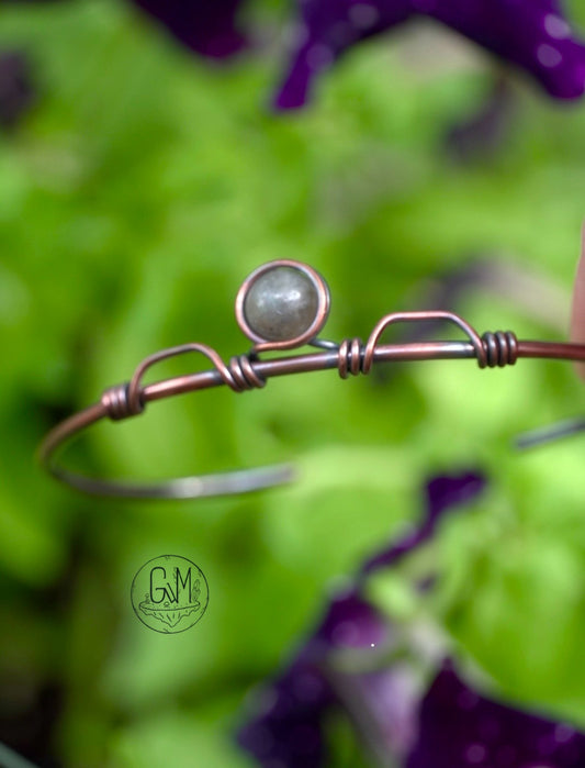 Labradorite Copper Cuff Bracelet