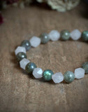 Faceted Rose Quartz & Labradorite Bracelet