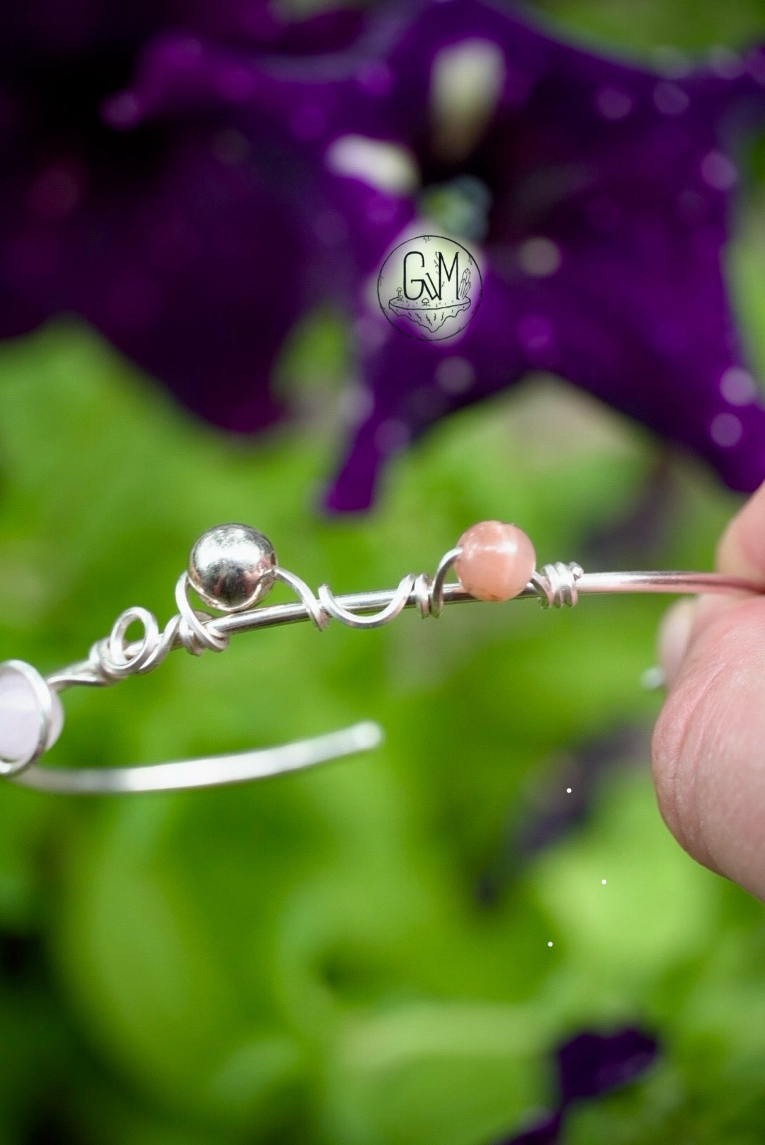 Sterling Silver Mixed Bead Cuff Bracelet