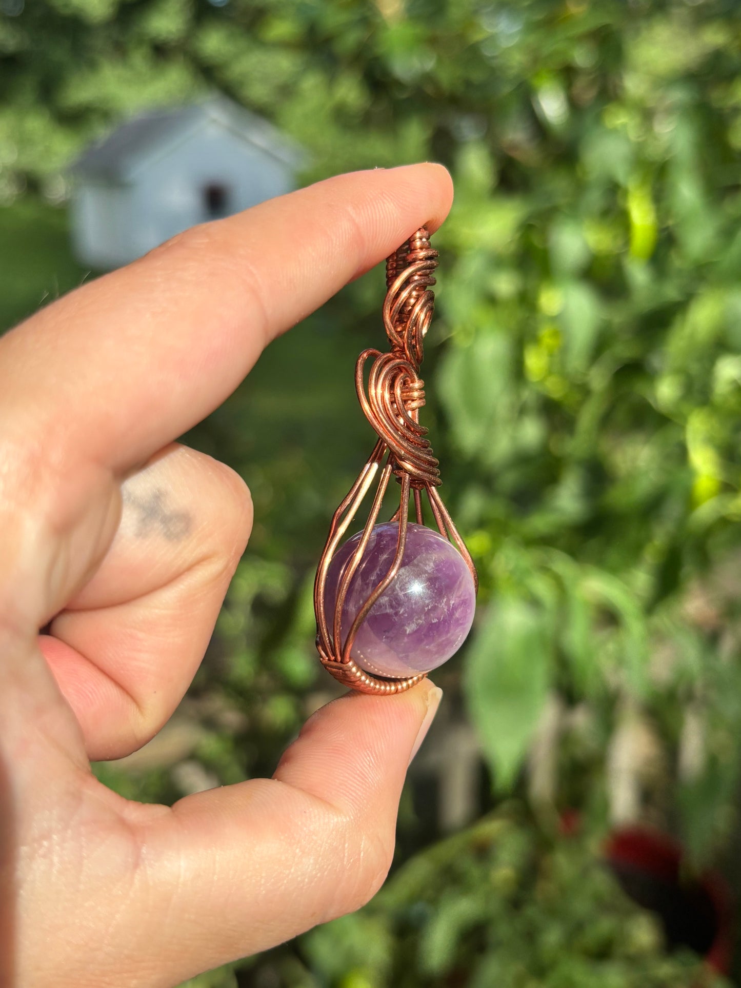 Amethyst Spinner Fidgeting Pendant